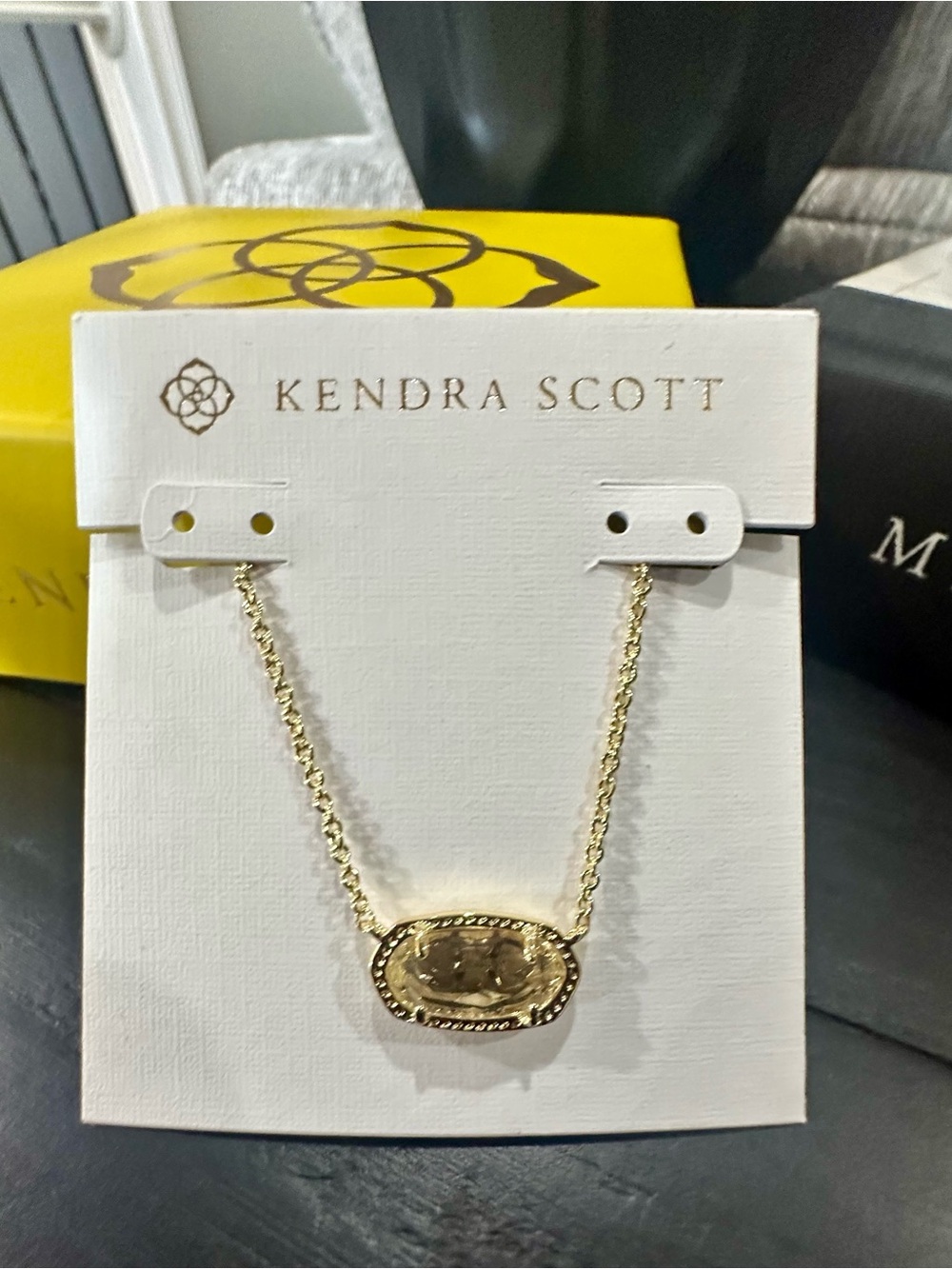 Kendra Scott Cubic Zirconia Oval Elisa Luxe Pendant Necklace